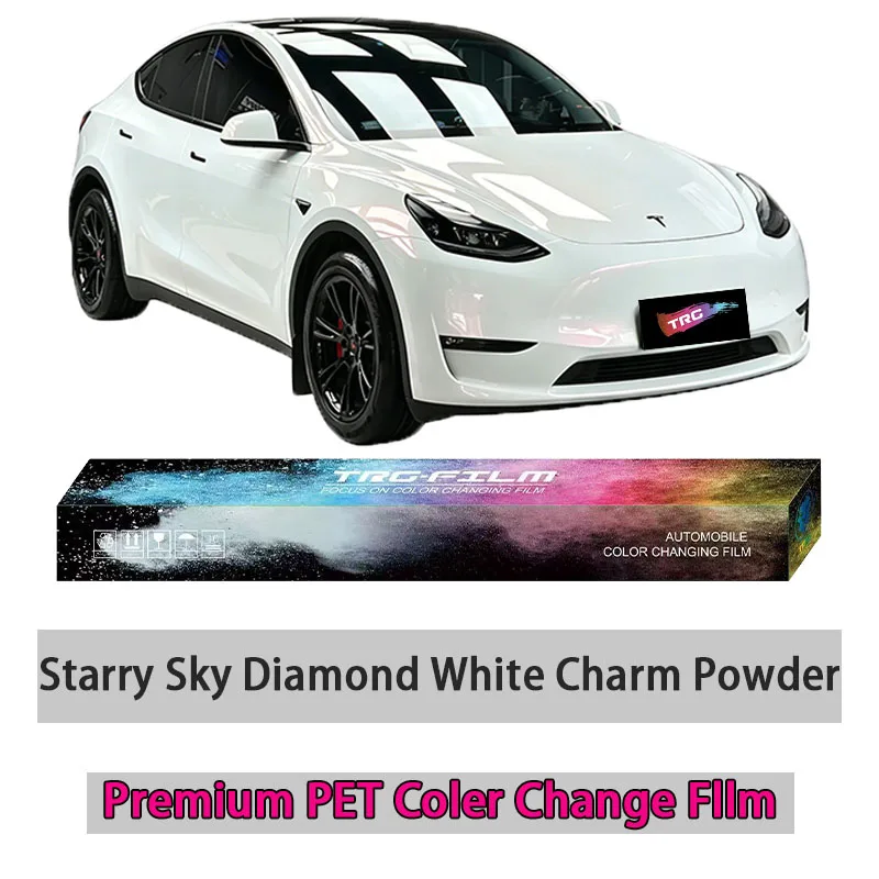 TRG film high-quality vehicle color changing film: Diamond White Charm Powder (Bright PET Vinyl Film - Original Automotive Paint
TRG film high-quality vehicle color changing film: Diamond White Charm Powder (Bright PET Vinyl Film - Original Automotive Paint