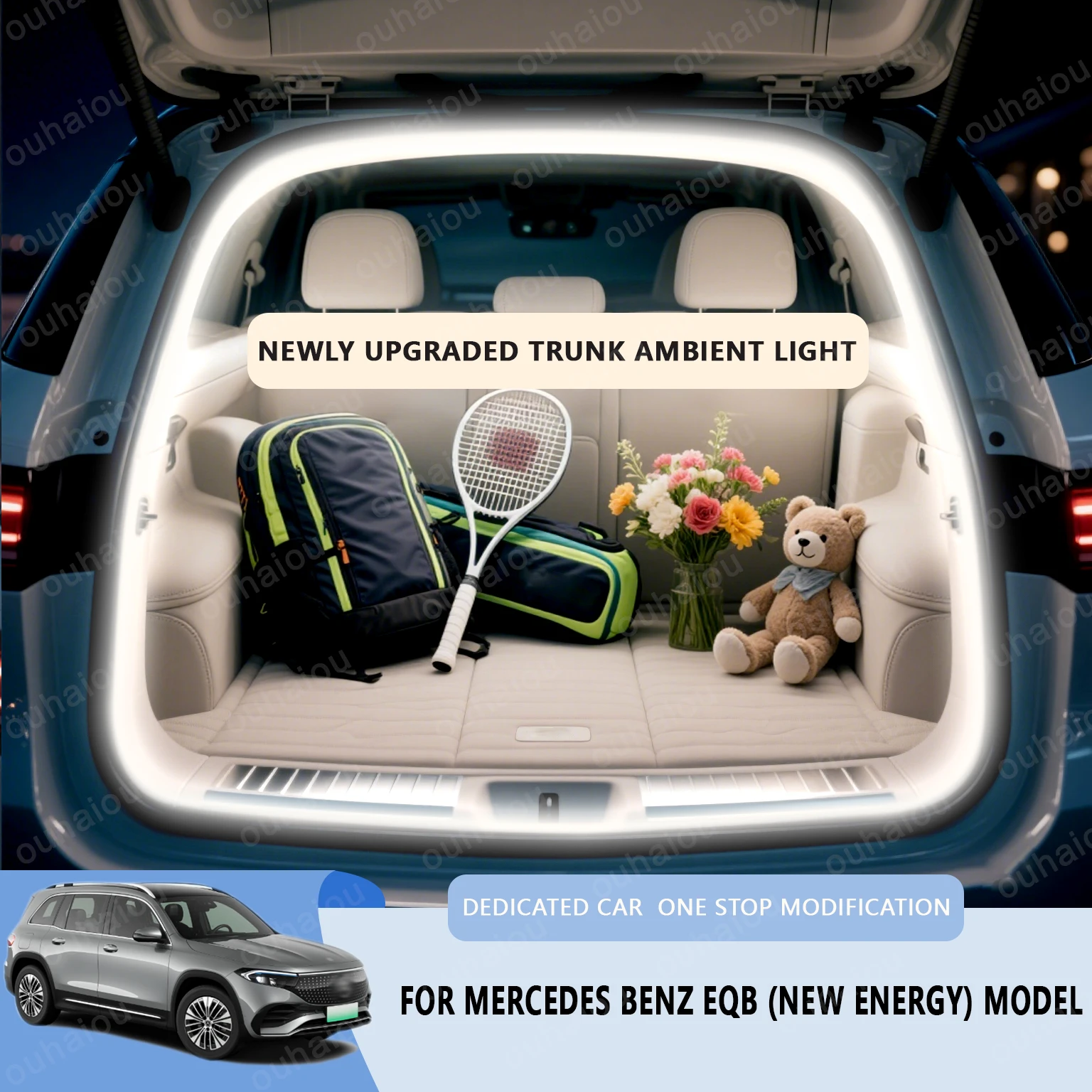 For Mercedes Benz EQB (new energy ) trunk light modification light Atmosphere lights White warm white Rear Trunk LED Light Bar
For Mercedes Benz EQB (new energy ) trunk light modification light Atmosphere lights White warm white Rear Trunk LED Light Bar