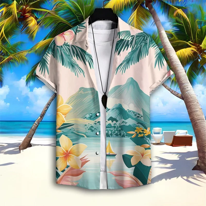 Beach Vacation Style Hawaiian Shirt 3D Coconut Tree Print Men's Shirts Fashion Lapel Button Top Summer Casual Loose Short Sleeve
Beach Vacation Style Hawaiian Shirt 3D Coconut Tree Print Men's Shirts Fashion Lapel Button Top Summer Casual Loose Short Sleeve