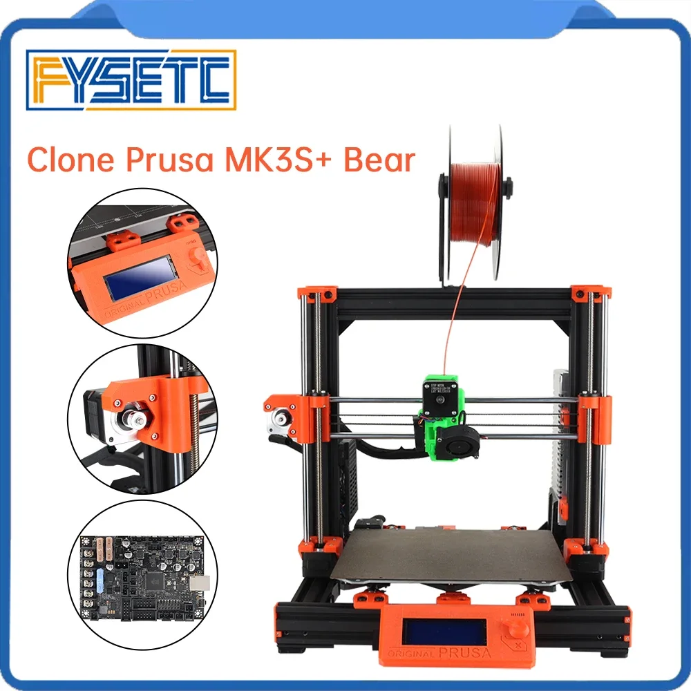 Clone Prusa i3 V2.1 MK3S + Bear 3d Printer Upgraded DIY Printers kits with Super Pinda MW Power High Quality 3d Printer Parts
Clone Prusa i3 V2.1 MK3S + Bear 3d Printer Upgraded DIY Printers kits with Super Pinda MW Power High Quality 3d Printer Parts