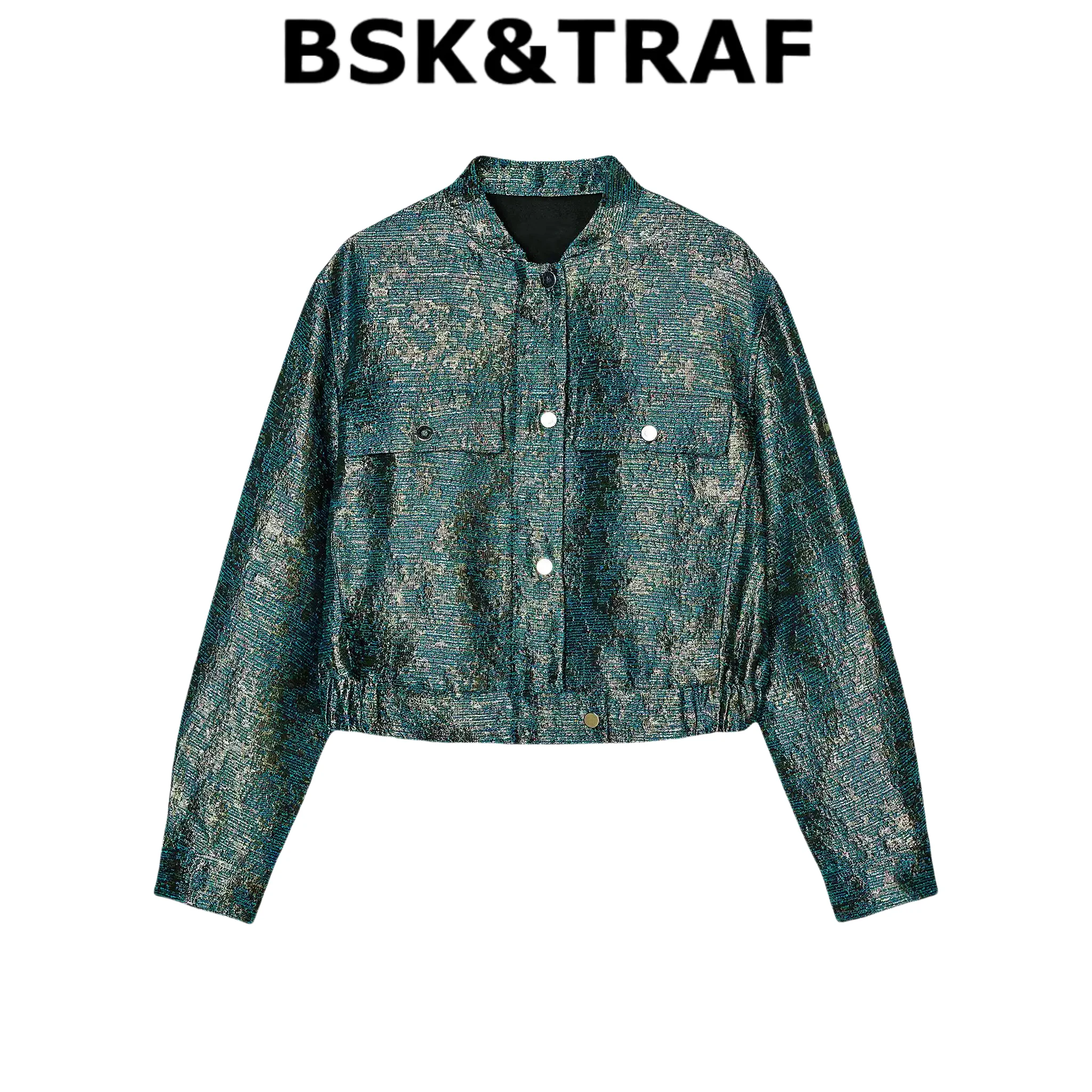 BSK&TRAF Women's 2025 New Fashion All-match Metallic Color Line Texture Long Sleeve Jacket Retro Casual Jacket
BSK&TRAF Women's 2025 New Fashion All-match Metallic Color Line Texture Long Sleeve Jacket Retro Casual Jacket