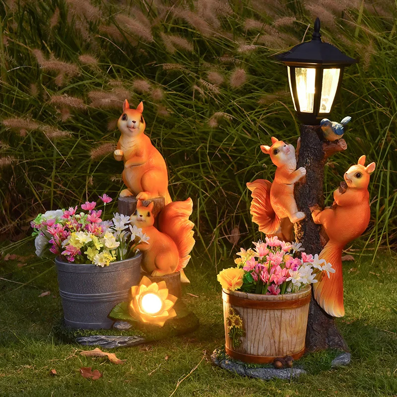 Outdoor simulation little squirrel animal flower pot landscape courtyard terrace garden decoration ornament
Outdoor simulation little squirrel animal flower pot landscape courtyard terrace garden decoration ornament