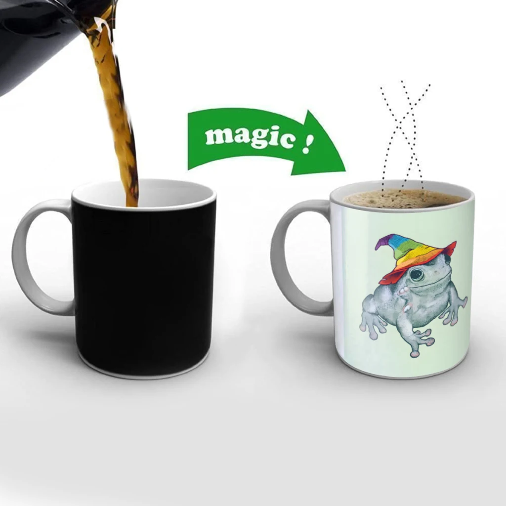 Pride Frog in Rainbow Witch Hat Creativity Change Color Chang mug Ceramic mug Hot Coffee Cup Breakfast Cup Mug Friend Gift
Pride Frog in Rainbow Witch Hat Creativity Change Color Chang mug Ceramic mug Hot Coffee Cup Breakfast Cup Mug Friend Gift