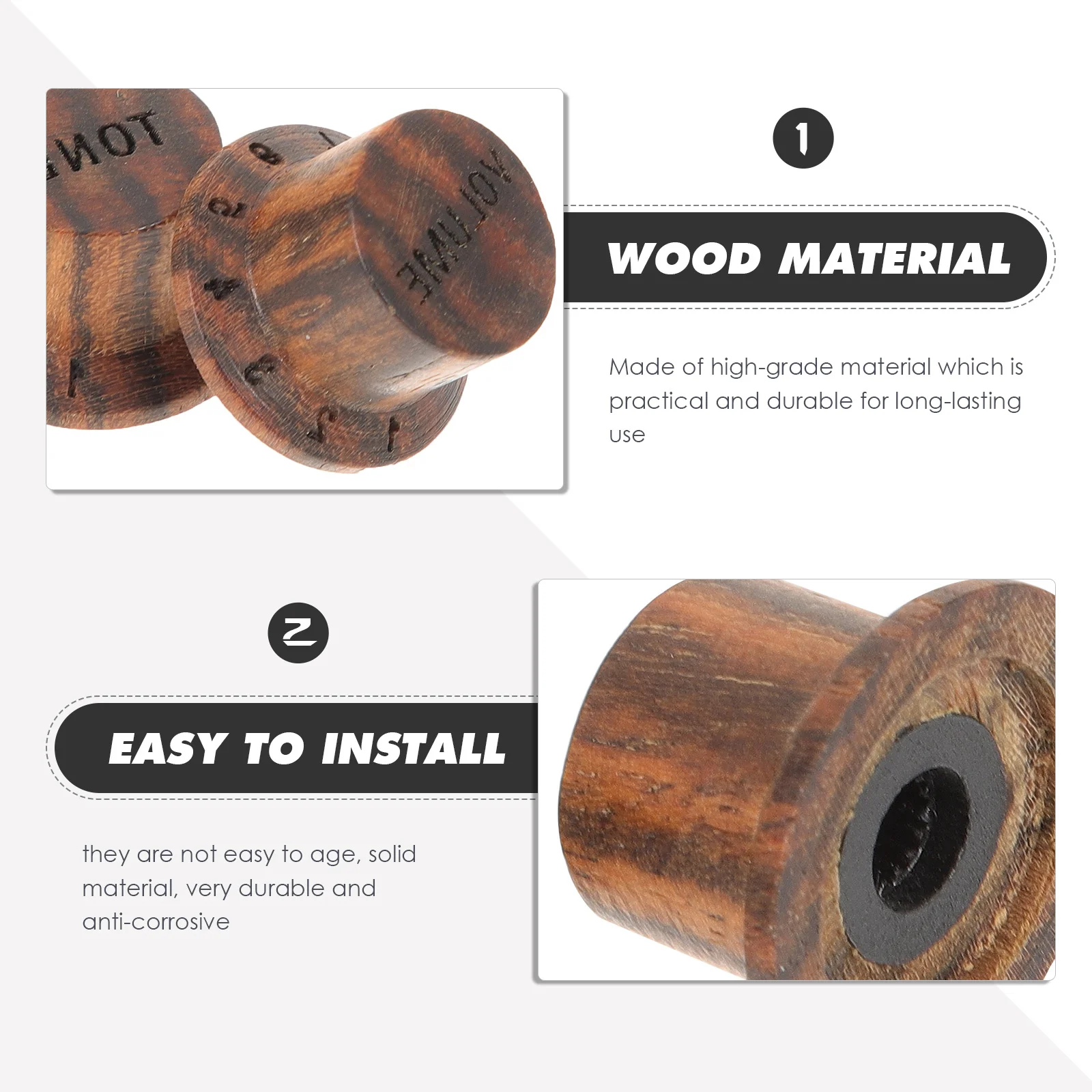 3Pcs Wood Guitar Knobs Rotary Potentiometer Volume Tone Control Easy Install Durable Set Wood Guitar Knobs Volume Knob
3Pcs Wood Guitar Knobs Rotary Potentiometer Volume Tone Control Easy Install Durable Set Wood Guitar Knobs Volume Knob