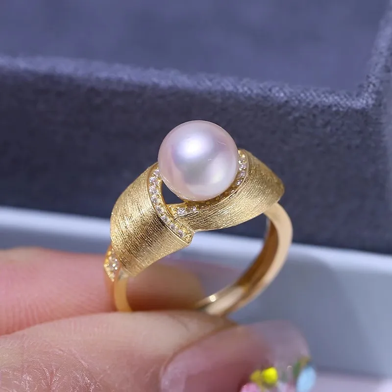MeiBaPJ 8mm Natural Nearround Pearl Fashion Golden Ring DIY 925 Silver Holder Setting Fine Wedding Jewelry for Women
MeiBaPJ 8mm Natural Nearround Pearl Fashion Golden Ring DIY 925 Silver Holder Setting Fine Wedding Jewelry for Women