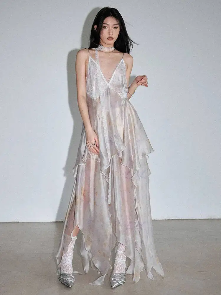 Irregular Women Lace Perspective Elegant Long Party Dress New V-Neck Sleeveless Fashion Spring Summer 2026 1DHDWVZ
Irregular Women Lace Perspective Elegant Long Party Dress New V-Neck Sleeveless Fashion Spring Summer 2026 1DHDWVZ
