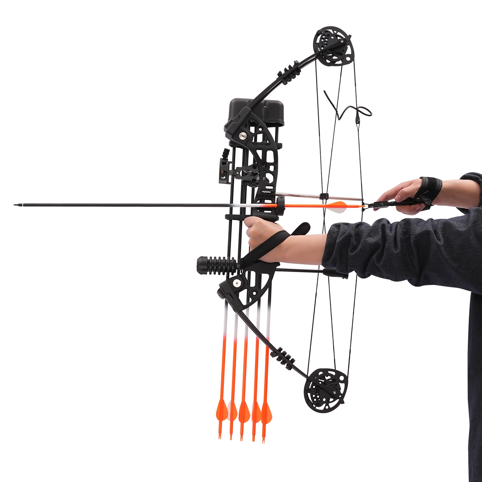 Compound Bow Arrow Set Pulling Force 30-60 lbs and Length 19-30 Inches Compound Bow Kit Archery Hunting Bow Set
Compound Bow Arrow Set Pulling Force 30-60 lbs and Length 19-30 Inches Compound Bow Kit Archery Hunting Bow Set