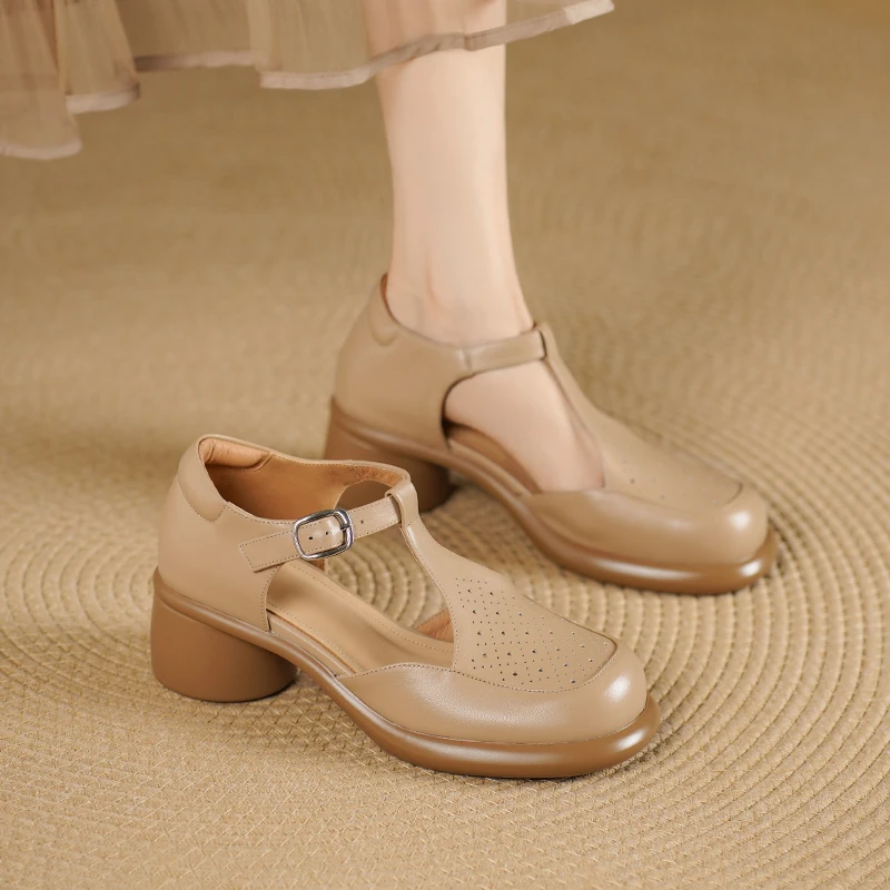 2026 new summer women sandals natural leather 22-25cm cowhide+pigskin hollow-out ankle-buckle high heel women shoes fashion
2026 new summer women sandals natural leather 22-25cm cowhide+pigskin hollow-out ankle-buckle high heel women shoes fashion