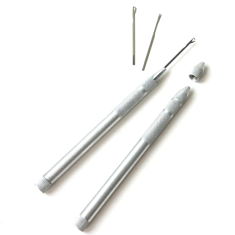 Multi-function Aluminum Hook Needle Loop Threader for Micro Rings Beads Links I-tip Hair Extensions
Multi-function Aluminum Hook Needle Loop Threader for Micro Rings Beads Links I-tip Hair Extensions