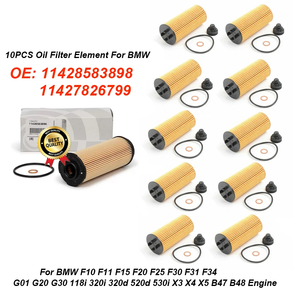 10PCS Oil Filter Element 11428583898 11427826799 04152-WAA02 11427788460 For BMW G01 G20 G30 118i 320i 320d 520d 530i X3 X4 X5
10PCS Oil Filter Element 11428583898 11427826799 04152-WAA02 11427788460 For BMW G01 G20 G30 118i 320i 320d 520d 530i X3 X4 X5