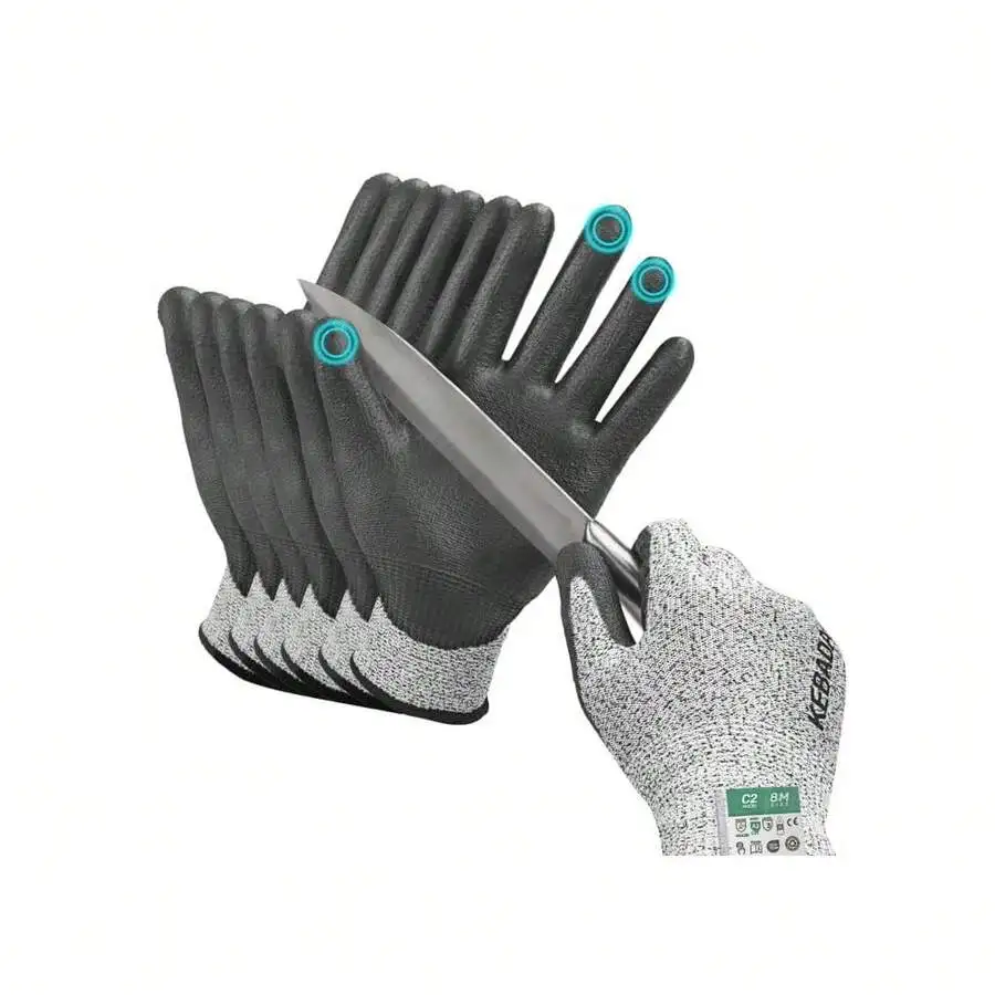 Cut Resistant Gloves, ANSI A2 Cutting Glove, PU Coated, Touchscreen, Multi-Purpose Model C2, 1 Pair, Medium,8/Medium,Grey
Cut Resistant Gloves, ANSI A2 Cutting Glove, PU Coated, Touchscreen, Multi-Purpose Model C2, 1 Pair, Medium,8/Medium,Grey
