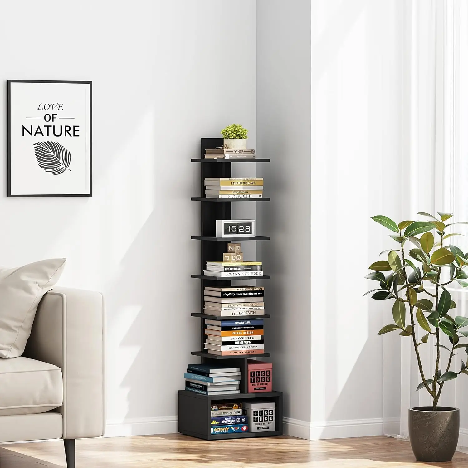 Narrow Bookshelf, Vertical 8-Tier Bookcase, Spine Book Shelf for Small Space, Small Standing Shelf
Narrow Bookshelf, Vertical 8-Tier Bookcase, Spine Book Shelf for Small Space, Small Standing Shelf