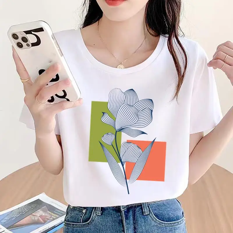Geometric Trend Base Shirt Ins Sweet Round Neck Wear Female Print Fashion Net Celebrity Commuter Short-sleeved T-shirt Clothes
Geometric Trend Base Shirt Ins Sweet Round Neck Wear Female Print Fashion Net Celebrity Commuter Short-sleeved T-shirt Clothes