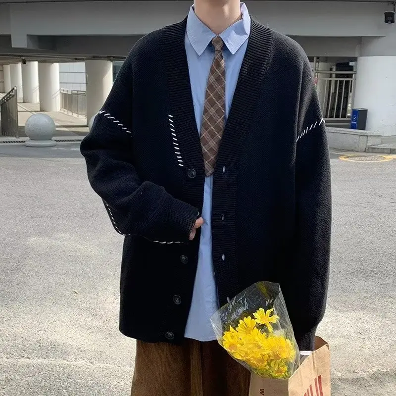 Loose Fit Long Sve Knitted Cardigan Sweater for Men Autumn Winter plus Size 250 Pou Japanese Hong Kong Sle Retro Kore...
Loose Fit Long Sve Knitted Cardigan Sweater for Men Autumn Winter plus Size 250 Pou Japanese Hong Kong Sle Retro Kore...