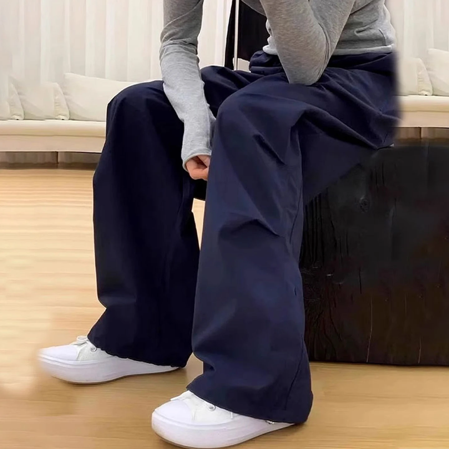 Quick Dry Work Trousers Women's Summer Thin Large Size Loose Wide Leg Pants High Waist Straight Leg Comfortable Fit Korean Style
Quick Dry Work Trousers Women's Summer Thin Large Size Loose Wide Leg Pants High Waist Straight Leg Comfortable Fit Korean Style