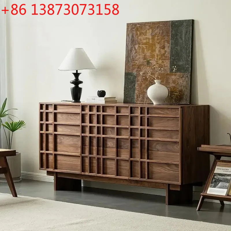 A North American black walnut dining side cabinet, Nordic wabi style, medieval living room storage cabinet, entrance cabinet
A North American black walnut dining side cabinet, Nordic wabi style, medieval living room storage cabinet, entrance cabinet