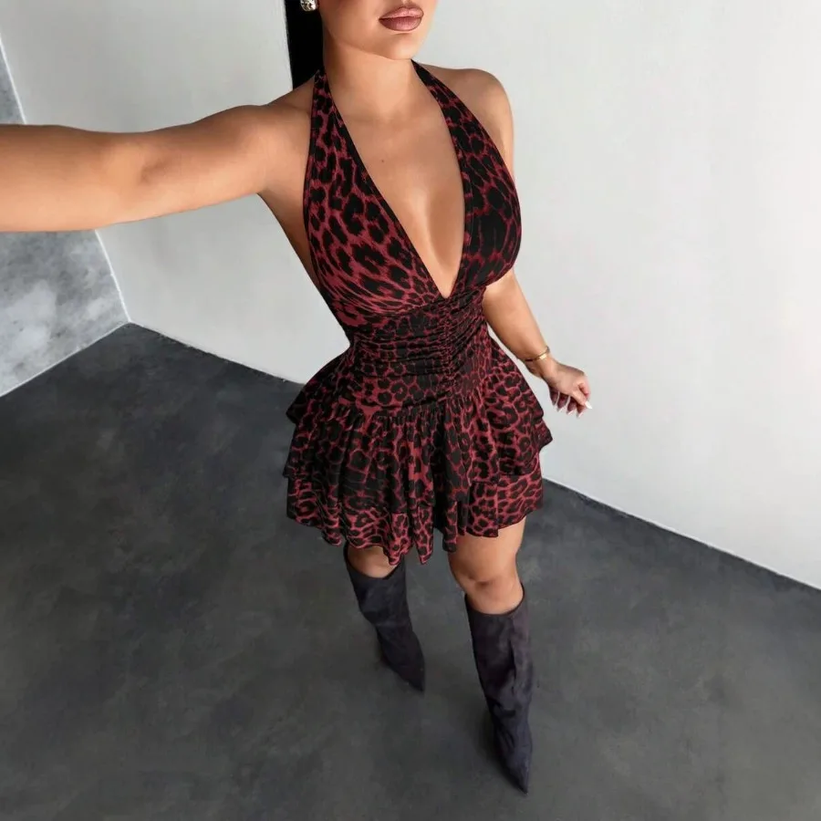 【New style】2026 American style retro leopard print personality Europe and America - sexy hot girl bare back lace slimming short
【New style】2026 American style retro leopard print personality Europe and America - sexy hot girl bare back lace slimming short