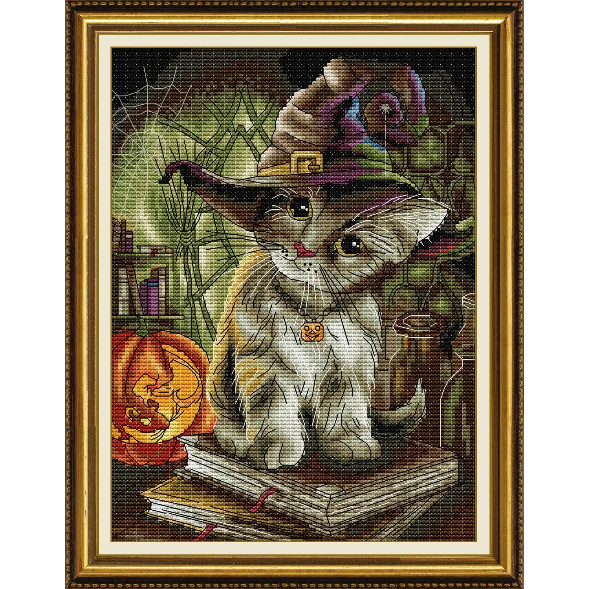 Joy Sunday Pre-printed Cross Stitch Kit Easy Pattern Aida Stamped Fabric Embroidery Set-Cat Magician
Joy Sunday Pre-printed Cross Stitch Kit Easy Pattern Aida Stamped Fabric Embroidery Set-Cat Magician