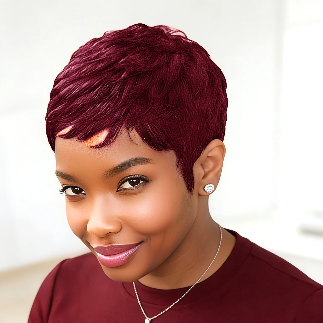 Short Curly Human Hair Wig 99J Natural Color Full Machine Made Wigs for Women Daily Use
Short Curly Human Hair Wig 99J Natural Color Full Machine Made Wigs for Women Daily Use