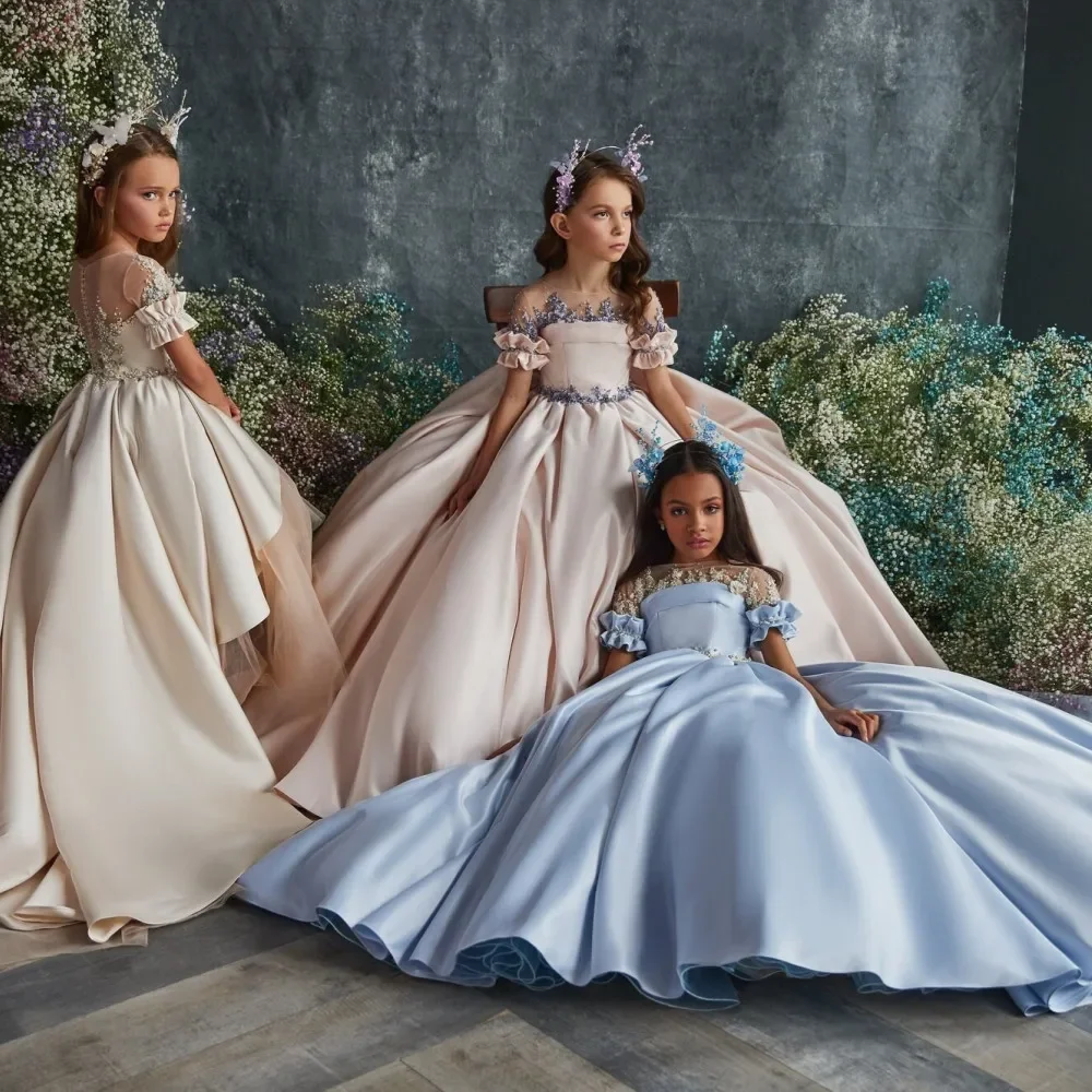 Flower Girls Dress Vestido Infantil Menina Embroidery Beading Short Sleeve Tulle Layered Kids Ball Gown Wedding Dress
Flower Girls Dress Vestido Infantil Menina Embroidery Beading Short Sleeve Tulle Layered Kids Ball Gown Wedding Dress