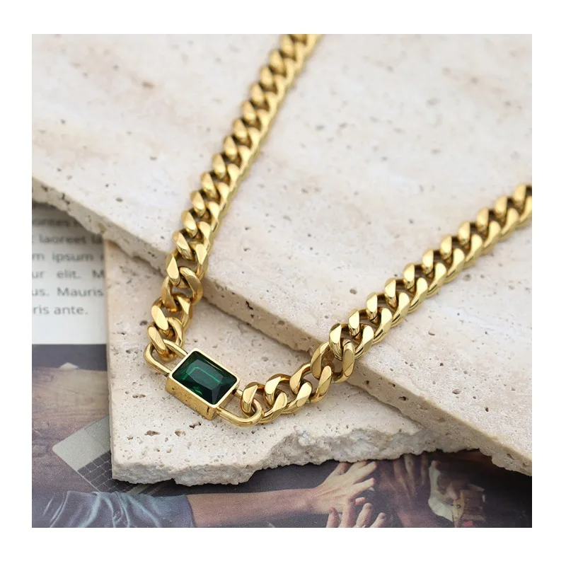 Niche Light Luxury Thick Chain Collarbone Chain Personalized Cuban Chain Inlaid Square Zircon Necklace Female Summer
Niche Light Luxury Thick Chain Collarbone Chain Personalized Cuban Chain Inlaid Square Zircon Necklace Female Summer