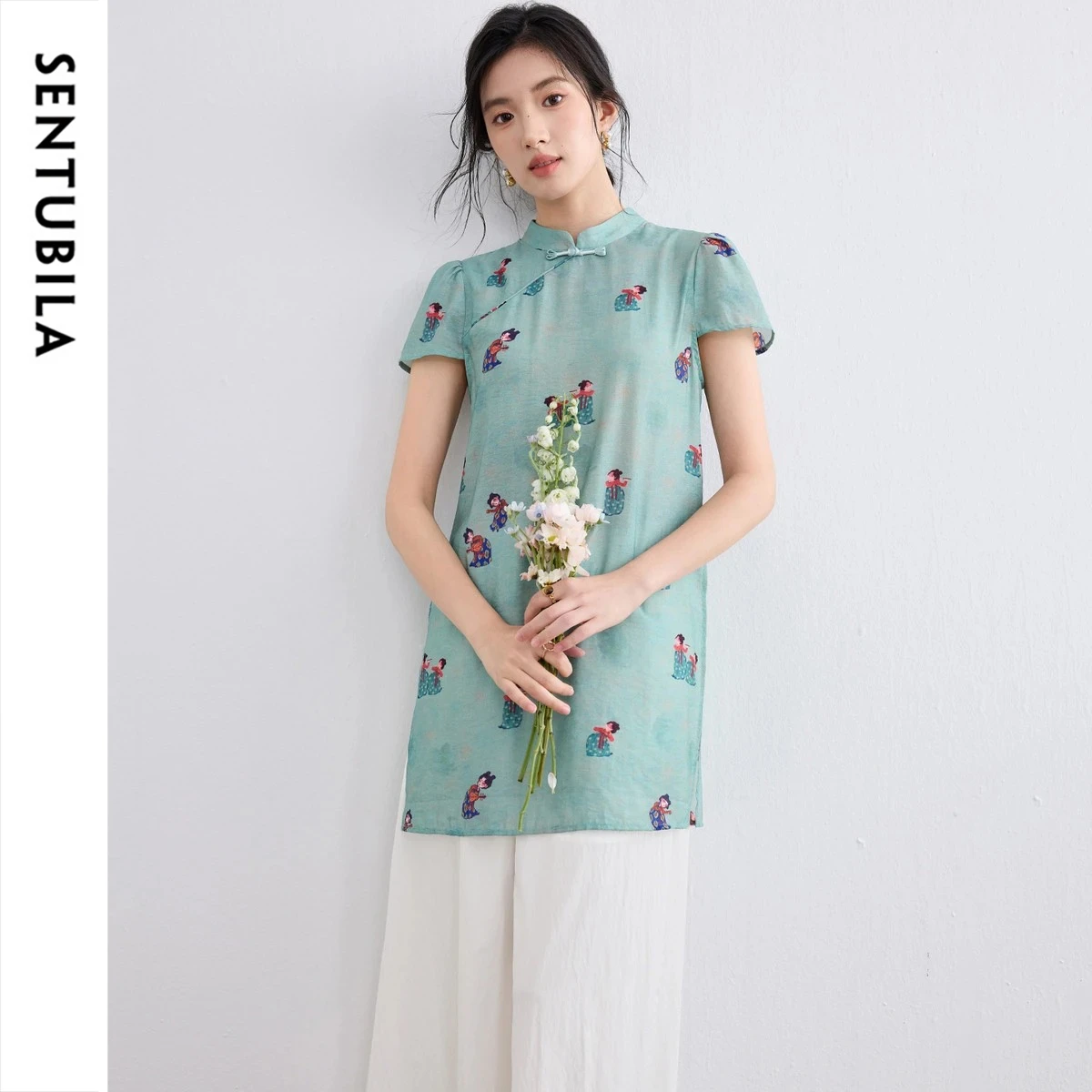 SENTUBILA Chinese 2 Piece Set 2026 Summer Mandarin Collar Frog Button Printed Shirt Loose Wide Leg Pant Casual Outfit 152ZI3523Z
SENTUBILA Chinese 2 Piece Set 2026 Summer Mandarin Collar Frog Button Printed Shirt Loose Wide Leg Pant Casual Outfit 152ZI3523Z