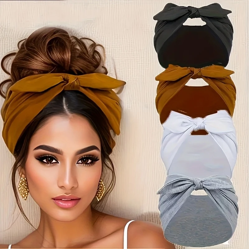 4pcs Bunny Ear Hair Ties Elastic Waistband Soft Yoga Sports Headbands Women's Sweat-Absorbent Bands Black, Brown, White, Gray
4pcs Bunny Ear Hair Ties Elastic Waistband Soft Yoga Sports Headbands Women's Sweat-Absorbent Bands Black, Brown, White, Gray