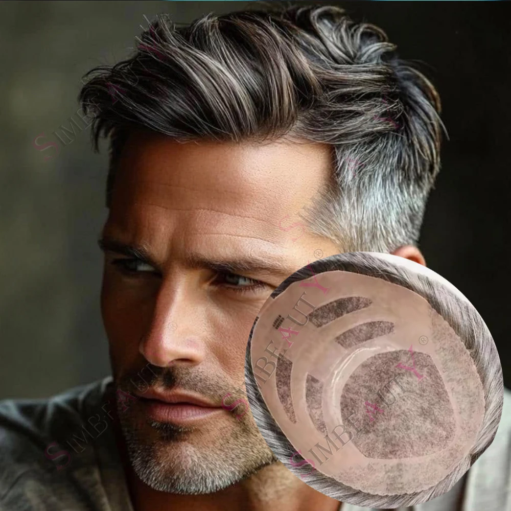 Natural Hairline 1B65 #540 Ash Brown Grey Male Toupee Breathable Lace Mono PU Unit Wig Human Hair Replacement Prosthesis for Men
Natural Hairline 1B65 #540 Ash Brown Grey Male Toupee Breathable Lace Mono PU Unit Wig Human Hair Replacement Prosthesis for Men