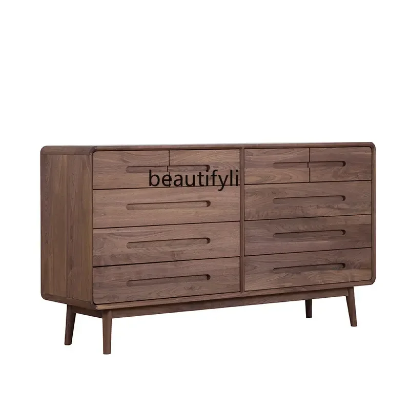 R11 Nordic Black Walnut Solid Wood 10-Drawer Cabinet Living Room Bedroom Drawer-Style Locker Modern Minimalist Storage Cabinet
R11 Nordic Black Walnut Solid Wood 10-Drawer Cabinet Living Room Bedroom Drawer-Style Locker Modern Minimalist Storage Cabinet