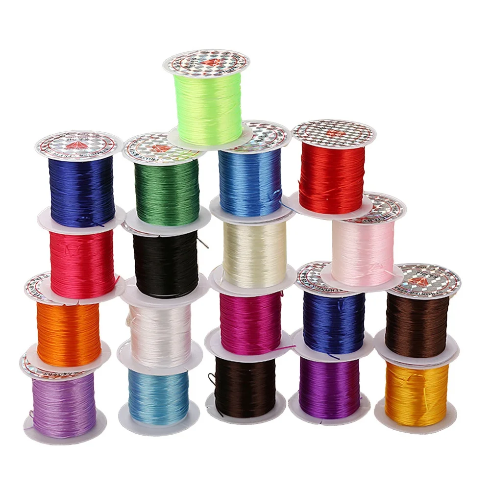 25pcs Crystal Beading Cord 10M 0.6Mm Strong Elastic Cord Transparent String For Jewelry Making Crafts Thread Rope