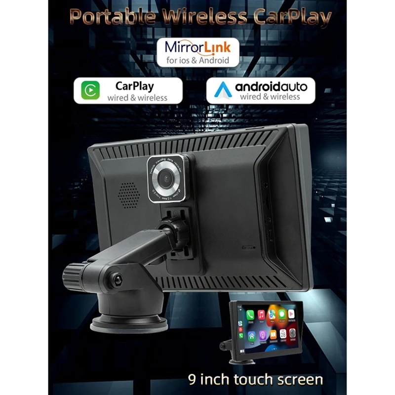 9Inch Car Radio Black Dash Mount Carplay & Android Auto Car Stereo Bluetooth, Mirror Link, FM, Reversing Camera
9Inch Car Radio Black Dash Mount Carplay & Android Auto Car Stereo Bluetooth, Mirror Link, FM, Reversing Camera