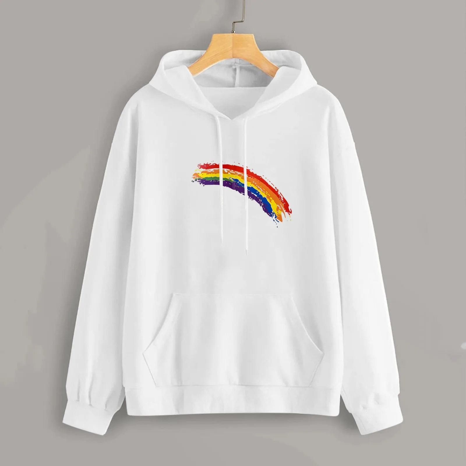 Women Rainbow Graphic Hoodies Hooded Long Sleeve Sweatshirts Solid Pocket Drawstring Print Pullover Female Fashion Tops Autumn
Women Rainbow Graphic Hoodies Hooded Long Sleeve Sweatshirts Solid Pocket Drawstring Print Pullover Female Fashion Tops Autumn