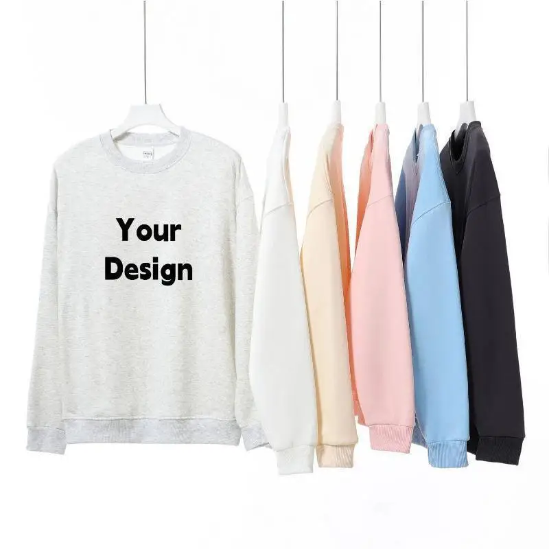 350G Heavy-duty Pure Cotton Round Neck Sweatshirt Men Women Customized Personalized Pattern Basic Loose Solid Color Base Shirt
350G Heavy-duty Pure Cotton Round Neck Sweatshirt Men Women Customized Personalized Pattern Basic Loose Solid Color Base Shirt