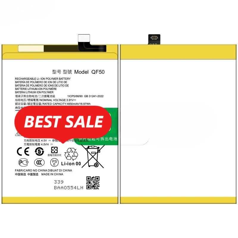QF50 for Motorola G34 5G/XT 2363-5/G04/G24 Phone Battery High Quality High Capacity Replacement Bateria Grade A Cell with Tools
QF50 for Motorola G34 5G/XT 2363-5/G04/G24 Phone Battery High Quality High Capacity Replacement Bateria Grade A Cell with Tools