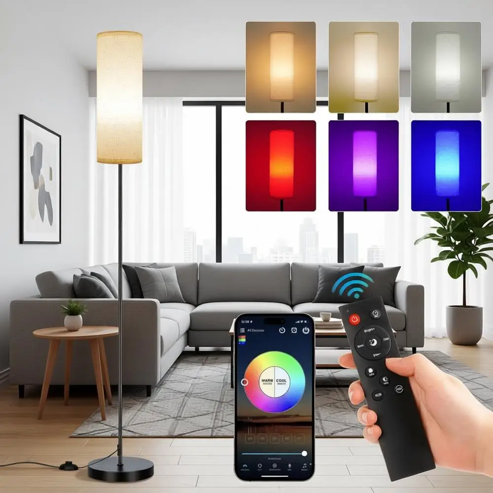 Color Changing Ambient Lighting, Smart Standing Lamp with App & Remote Control, Tall Lamp for Living Room, Gaming Decor, Bedroom
Color Changing Ambient Lighting, Smart Standing Lamp with App & Remote Control, Tall Lamp for Living Room, Gaming Decor, Bedroom