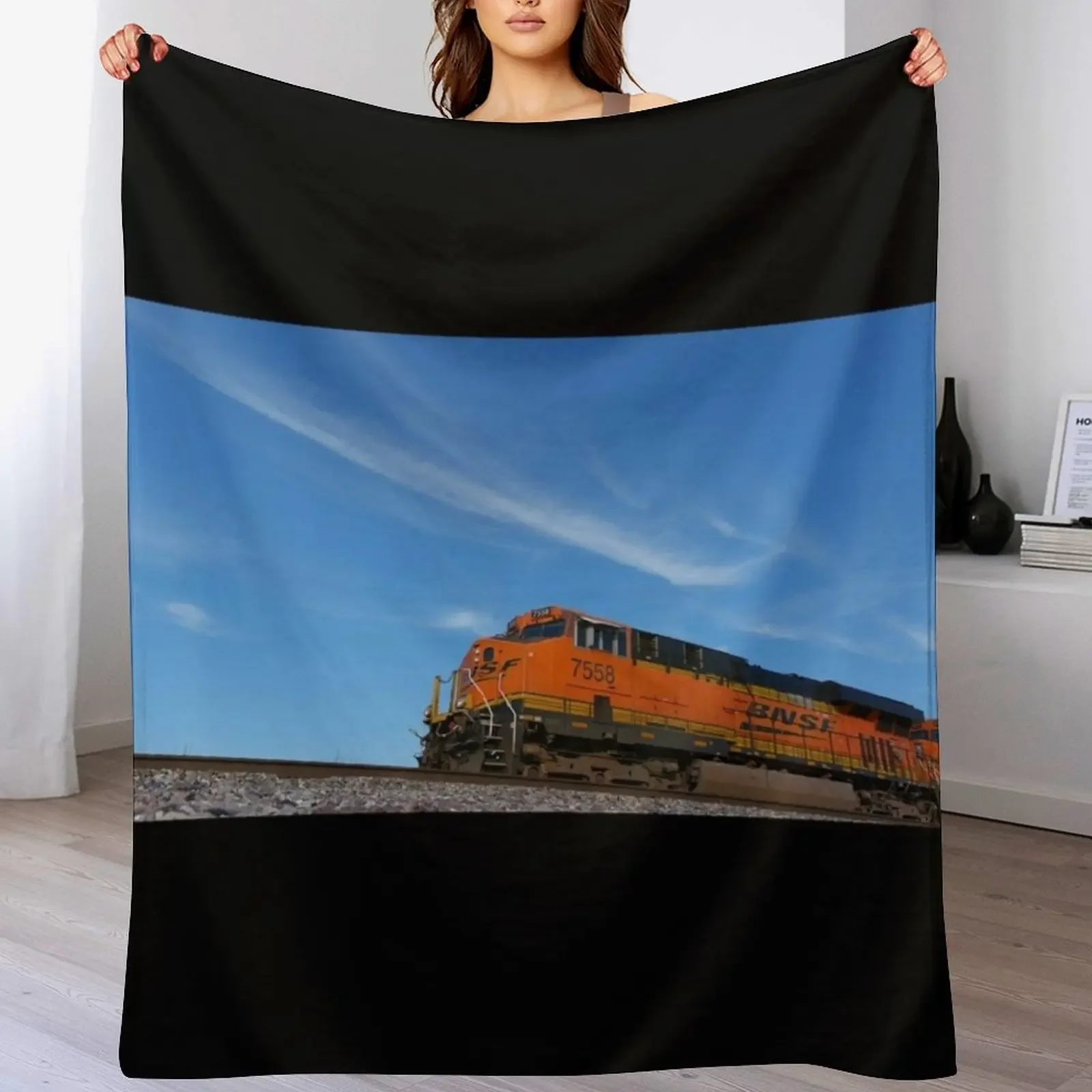 BNSF #7558 GE ES44DC Locomotive Leading 6K Throw Blanket Cozy Sofa Blanket for TV Watching Napping
BNSF #7558 GE ES44DC Locomotive Leading 6K Throw Blanket Cozy Sofa Blanket for TV Watching Napping