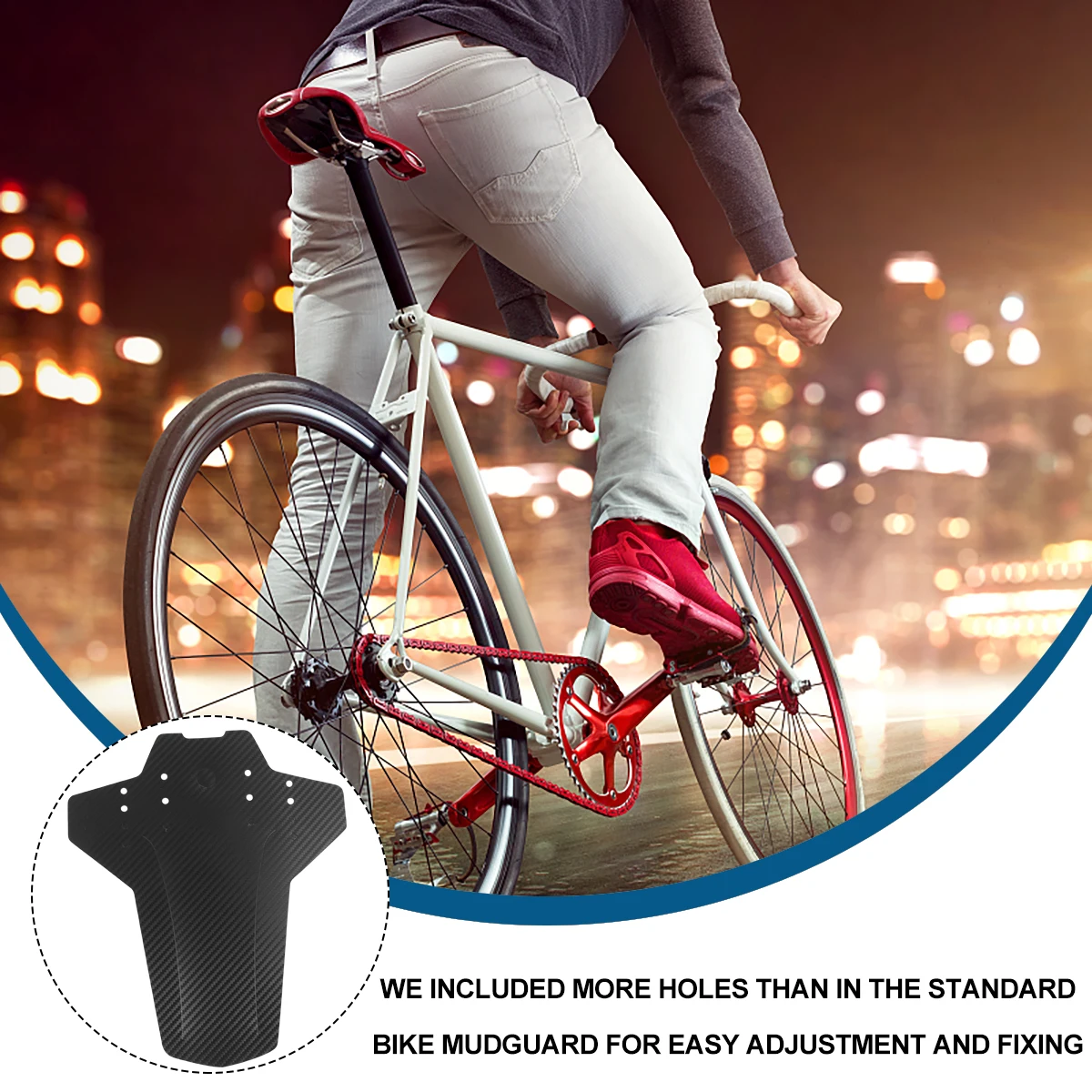 Front Bike Mudguard Road Guard Adjustable Turbulent Design Mud Flaps for Cycle Tire Bicycle Accessories Foldable Rainproof
Front Bike Mudguard Road Guard Adjustable Turbulent Design Mud Flaps for Cycle Tire Bicycle Accessories Foldable Rainproof