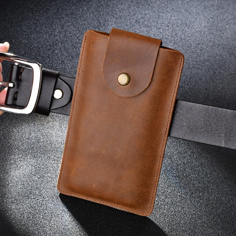 Handmade Leather Universal Phone Waist Holster | Belt Mount Phone Pouch for Men & Women, Compatible with Phones Up to 6.8 Inches
Handmade Leather Universal Phone Waist Holster | Belt Mount Phone Pouch for Men & Women, Compatible with Phones Up to 6.8 Inches