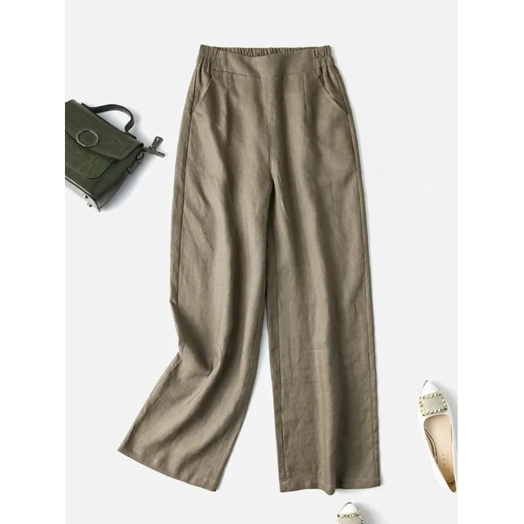 High Waist Wide Leg Pants Women's Loose Linen Material Drapey Casual Straight Leg Slimming Artistic Long Trousers
High Waist Wide Leg Pants Women's Loose Linen Material Drapey Casual Straight Leg Slimming Artistic Long Trousers