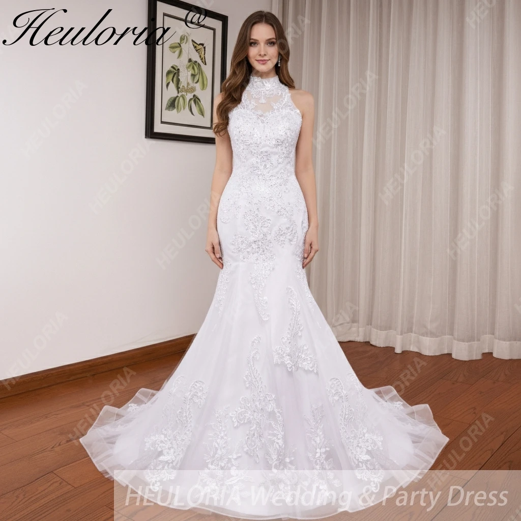 HEULORIA свадебное платье русалки с высоким воротом, кружевное платье невесты с бисером, длинный шлейф, Robe de mariage
HEULORIA свадебное платье русалки с высоким воротом, кружевное платье невесты с бисером, длинный шлейф, Robe de mariage