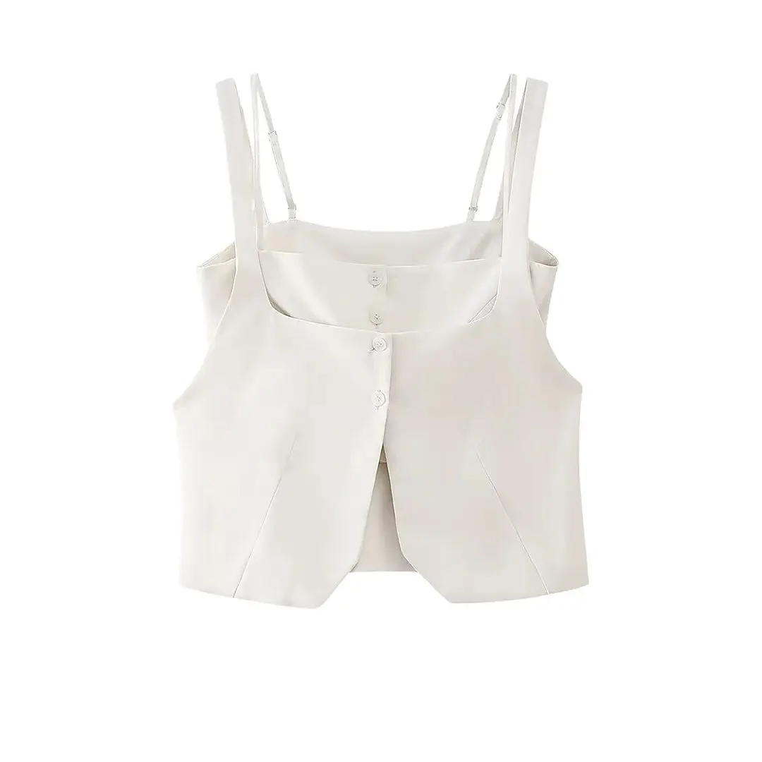 2024 Winter New Women's Fashion And Casual Simple Button Decoration Hanging Strap Tank Top Two Piece Set
2024 Winter New Women's Fashion And Casual Simple Button Decoration Hanging Strap Tank Top Two Piece Set
