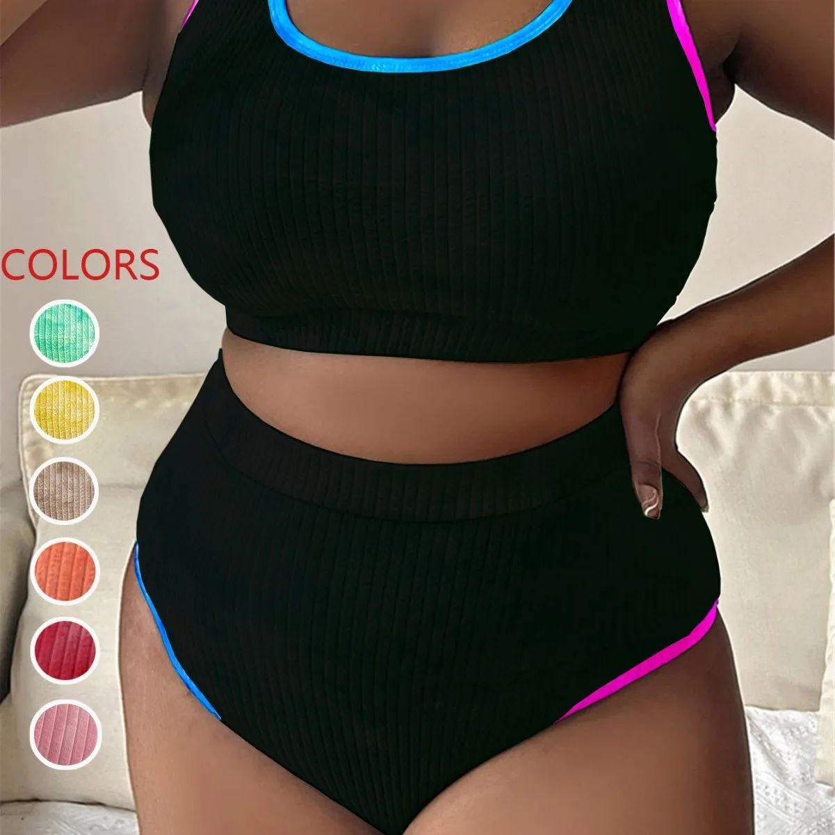 Hot Women’s Lingerie Tankini Sleeveless Tie Dye Pattern Tankini Top Cropped Ribbed Fabric Swim Tankini High Waist Bottom
Hot Women’s Lingerie Tankini Sleeveless Tie Dye Pattern Tankini Top Cropped Ribbed Fabric Swim Tankini High Waist Bottom