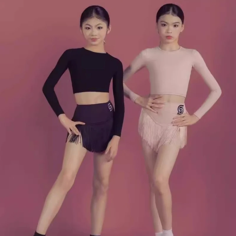 2025 Spring Latin Dance Practice Performance Dress for Girls, Long Sleeve Top, Tassel Slimming Skirt, Dance Set
2025 Spring Latin Dance Practice Performance Dress for Girls, Long Sleeve Top, Tassel Slimming Skirt, Dance Set