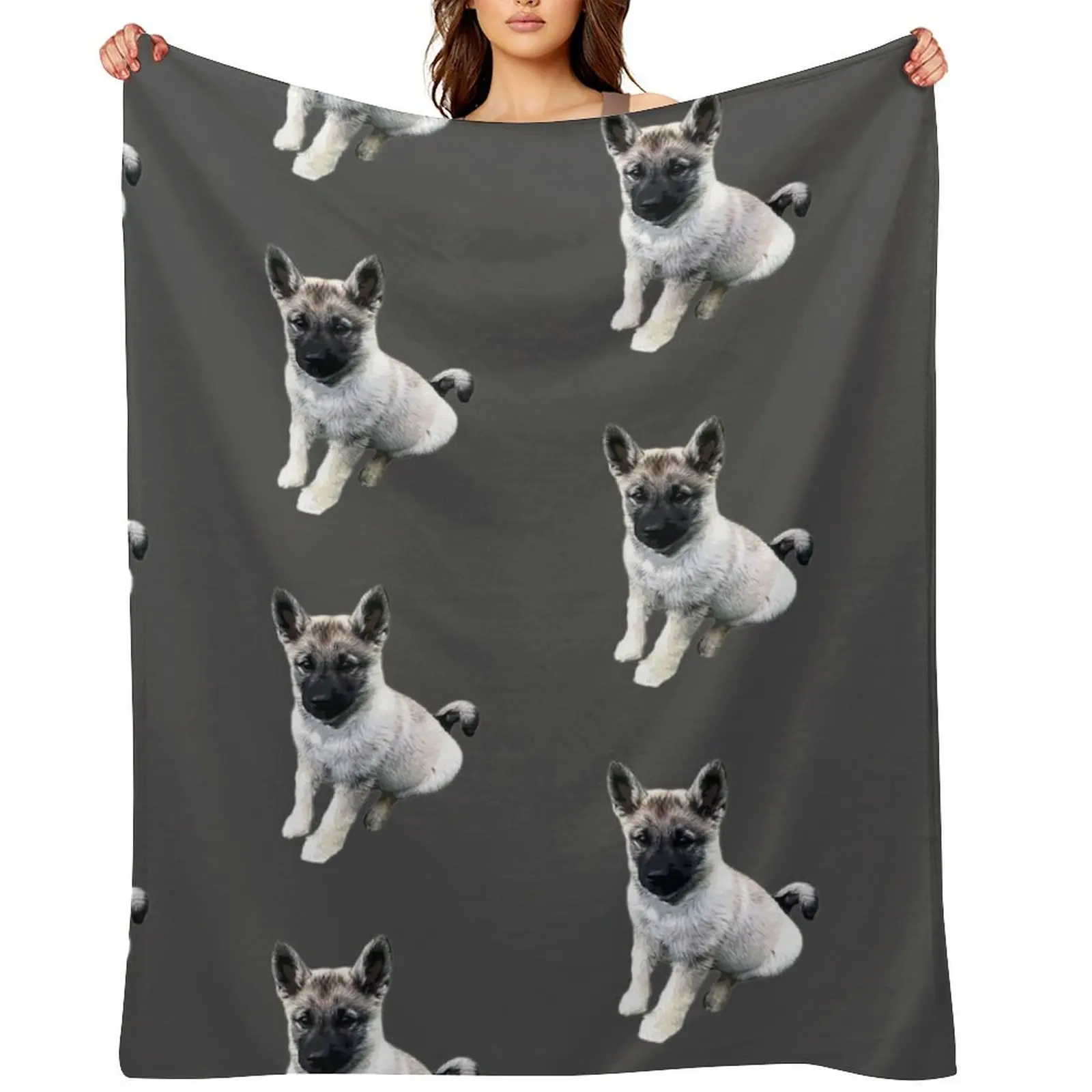 Norwegian Elkhound Puppy Throw Blanket for winter Camping Travel Soft Blankets
Norwegian Elkhound Puppy Throw Blanket for winter Camping Travel Soft Blankets