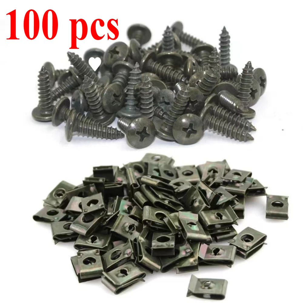 Mixed Car Motorcycles Metal Screw Tapping Fastener Clip U-Type Clip with Screw Anti-rust Protection Clip Screw Buckle Iron Sheet
Mixed Car Motorcycles Metal Screw Tapping Fastener Clip U-Type Clip with Screw Anti-rust Protection Clip Screw Buckle Iron Sheet