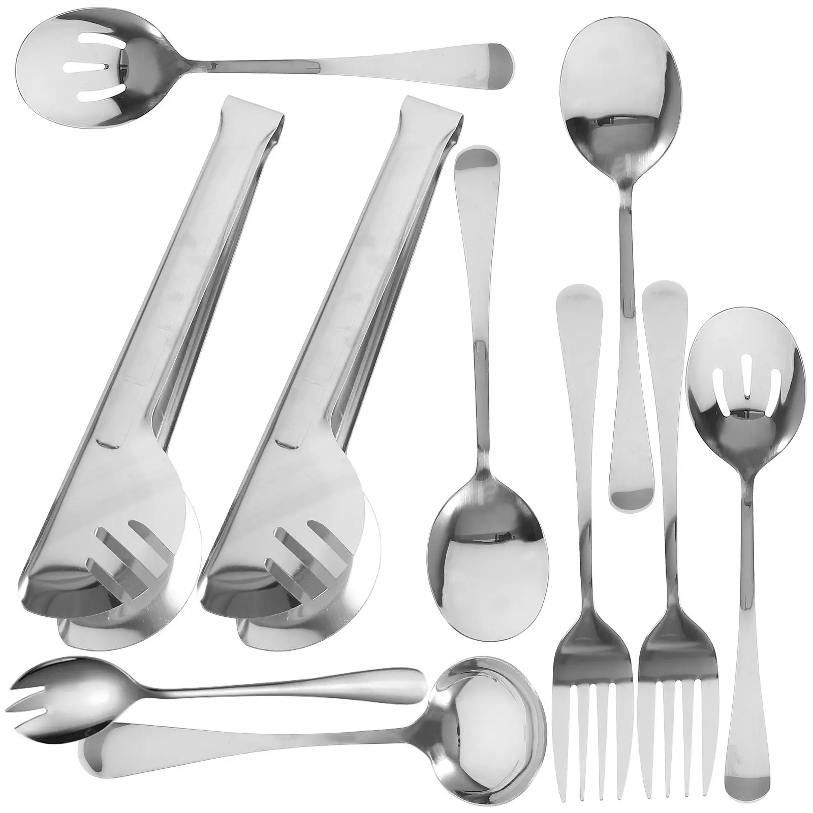1Set Stainless Steel Dinnerware Set Serving Spoon Fork Kit Sophisticated Metal Tableware for Entertaining Catering Western Food
1Set Stainless Steel Dinnerware Set Serving Spoon Fork Kit Sophisticated Metal Tableware for Entertaining Catering Western Food