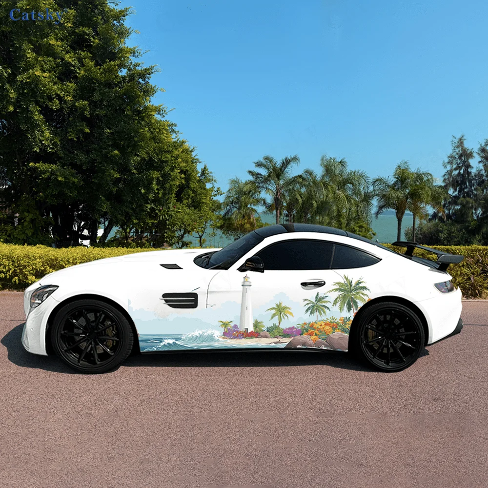 Summer Seaside Lighthouse Car Side Sticker Decor, PVC Waterproof Scratch Resistant Decal, Car Protection, Auto Accessories Gift
Summer Seaside Lighthouse Car Side Sticker Decor, PVC Waterproof Scratch Resistant Decal, Car Protection, Auto Accessories Gift