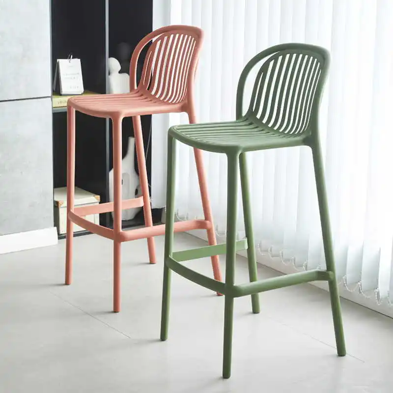Nordic simple plastic high stool outdoor leisure chair home backrest chair milk tea shop cafe bar table and chairs
Nordic simple plastic high stool outdoor leisure chair home backrest chair milk tea shop cafe bar table and chairs
