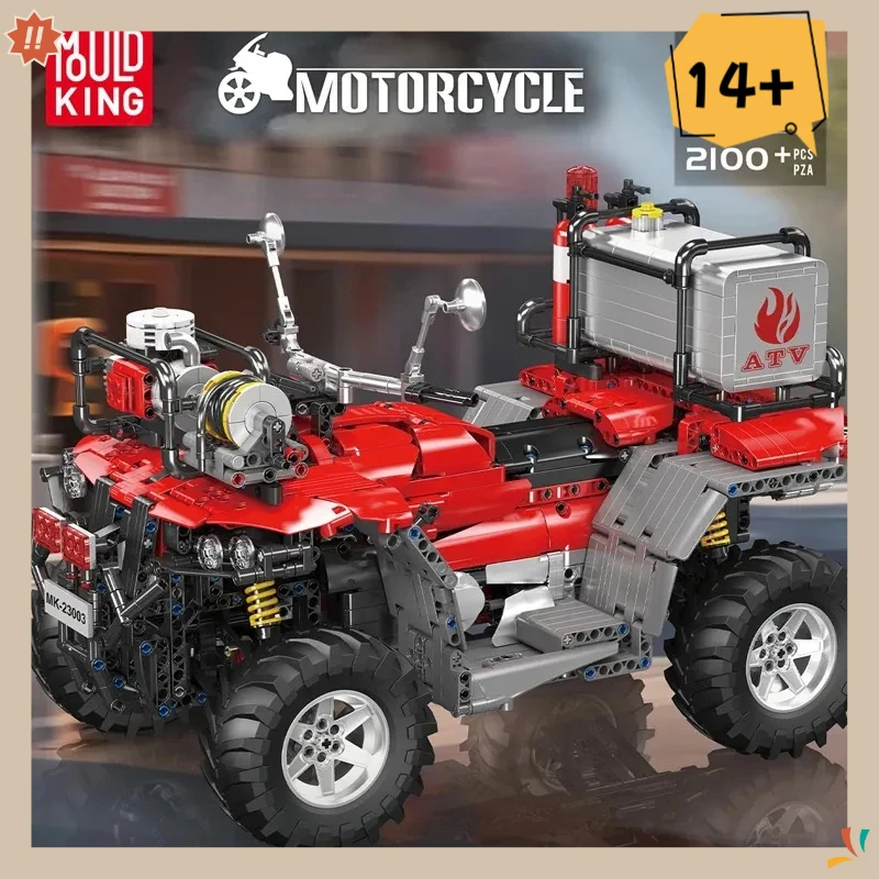 Mould King 23003 Technical Car Toys The RC ATV Firefighting Vehicle Building Block Assembly Motorcycle Brick Set Kids Gift
Mould King 23003 Technical Car Toys The RC ATV Firefighting Vehicle Building Block Assembly Motorcycle Brick Set Kids Gift