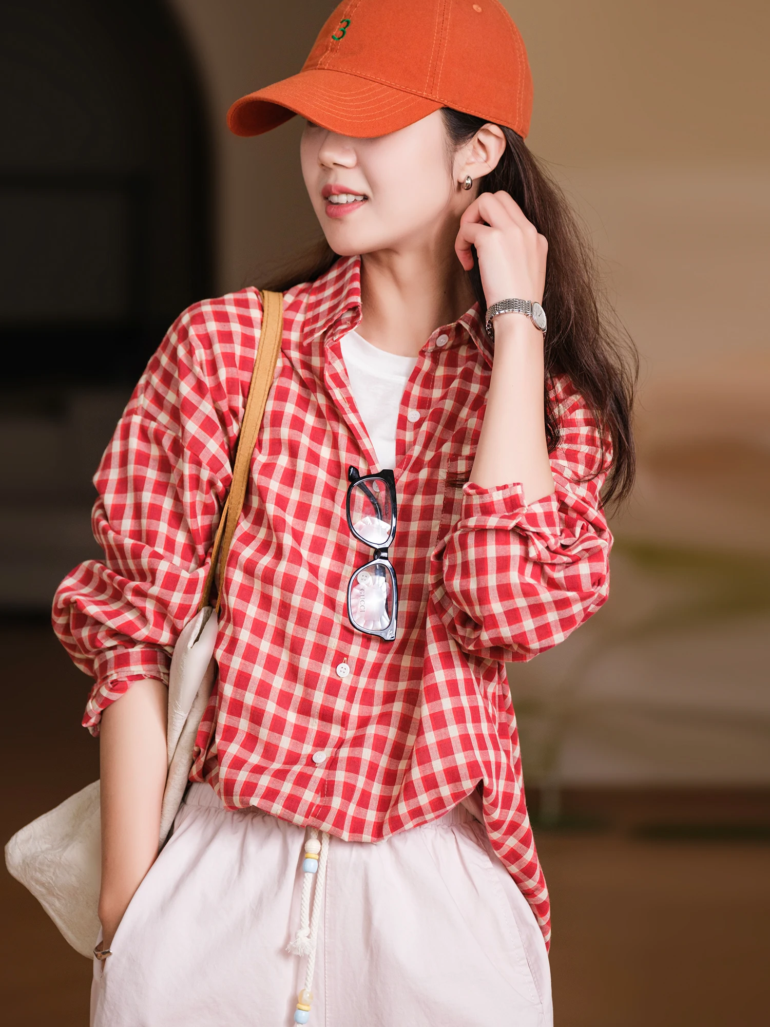 Long Sve irt with ket Loose Fit Casual Sle Woven Fabric Polyester Cotton Blend Button Closure Plaid Pattern
Long Sve irt with ket Loose Fit Casual Sle Woven Fabric Polyester Cotton Blend Button Closure Plaid Pattern